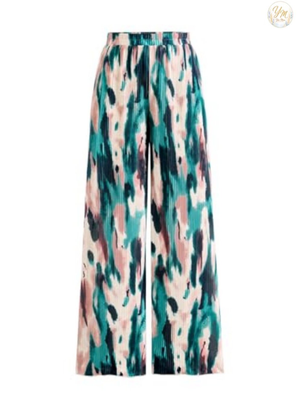 Womens Wide Leg Pants High Waist Pleated Palazzo Lounge Pants